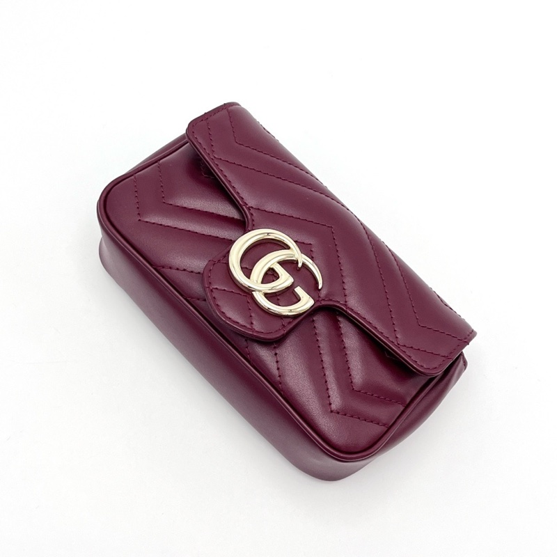 GUCCI 紅金扣marmont馬蒙mini肩背斜背包 17*10*4 99新配件塵袋-3