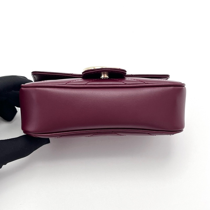 GUCCI 紅金扣marmont馬蒙mini肩背斜背包 17*10*4 99新配件塵袋-4