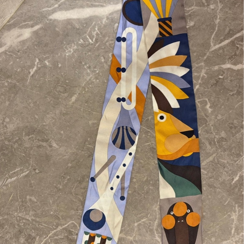 (近全新~全新)Hermes愛馬仕 twilly 2擇1-4