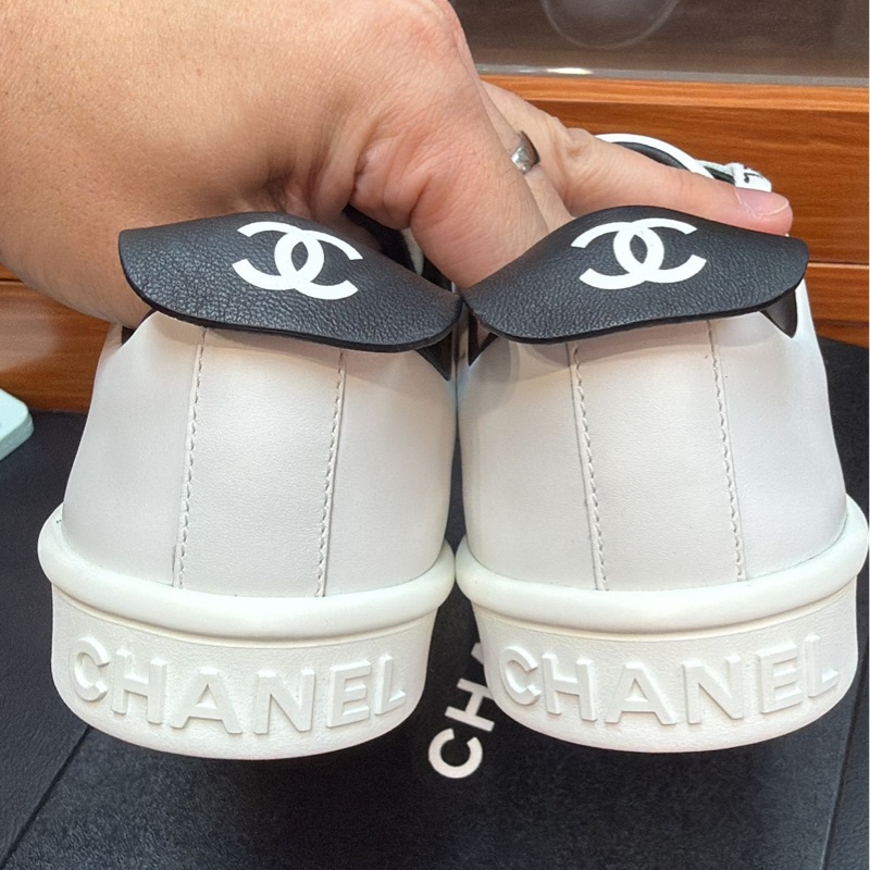 未使用品 Chanel黑白熊貓保齡球鞋 徳訓鞋 38碼-5