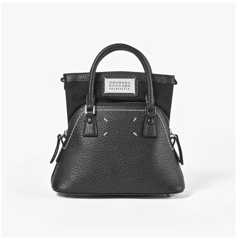 MAISON MARGIELA Stitch Grain Micro Chain Top Handle Tote Bag 5AC-1