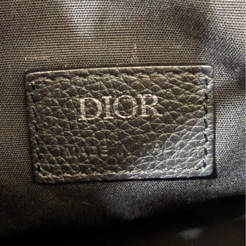DIOR迪奧 Saddle 馬鞍包 粒面觸感牛皮胸包/單肩斜挎包 黑色 男款#男士斜挎包-24