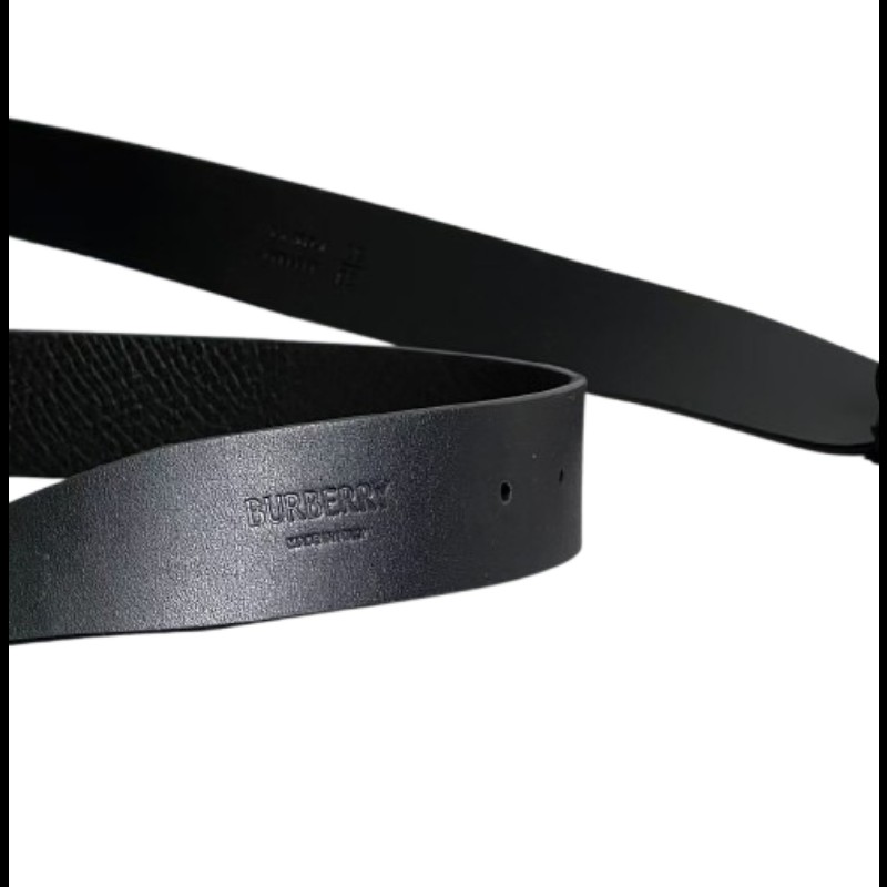 Burberry Knight 銀扣皮革腰帶 95cm-3