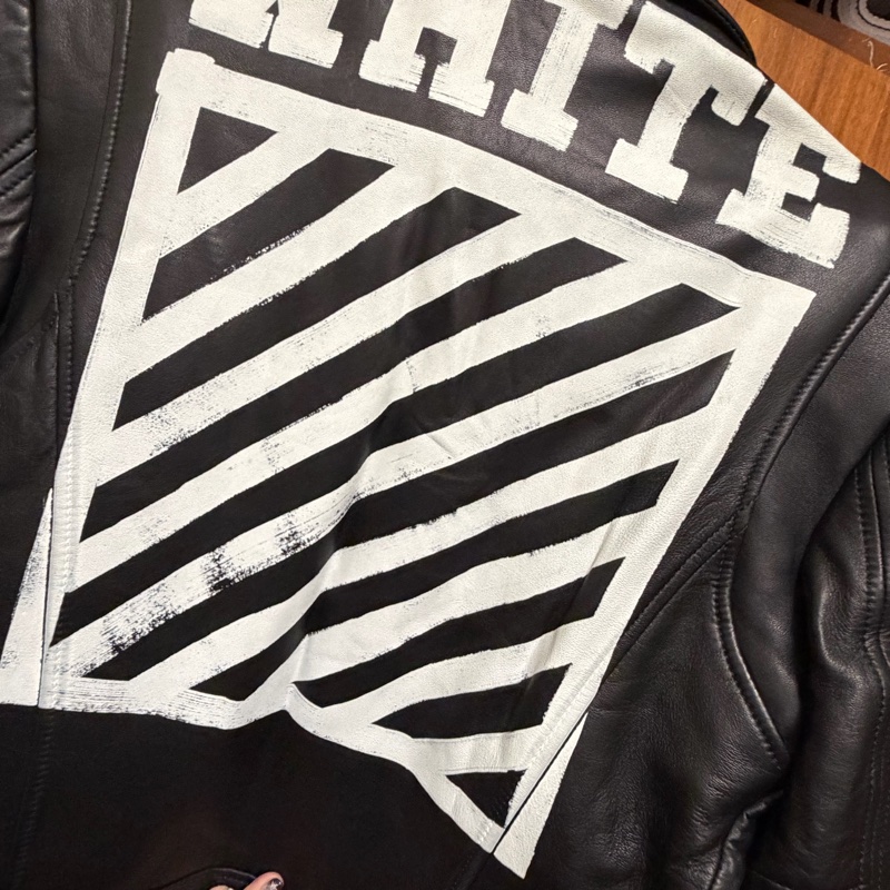 OFF WHITE 皮外套xxs-2