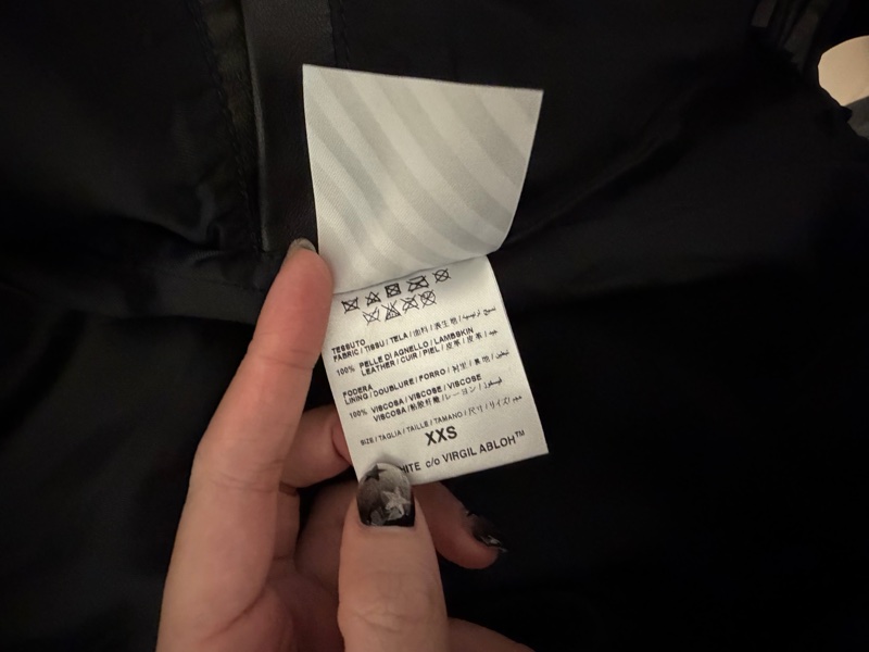 OFF WHITE 皮外套xxs-3