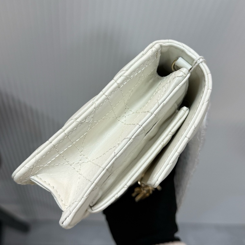 Dior 迪奧 Daily 新款小號鏈條包 白金藤格紋羊皮金扣 尺寸19.5×12.5×5cm-7
