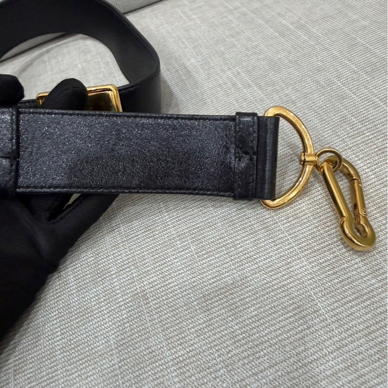 DIOR 30Montaigne 蒙田Box黑色牛皮/油蠟皮金扣 肩背包 斜背包-35