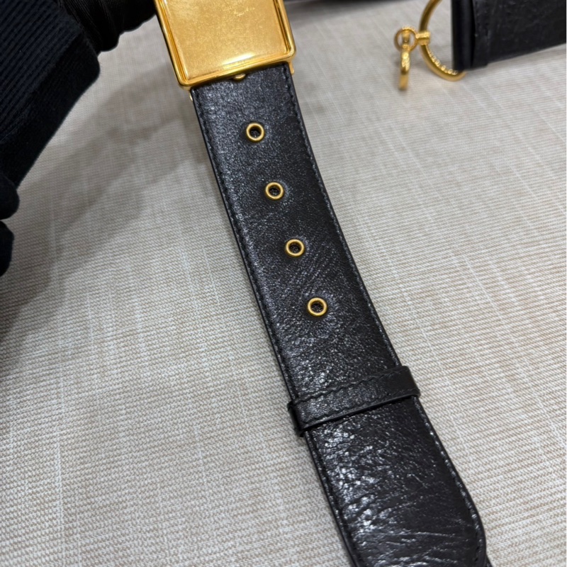 DIOR 30Montaigne 蒙田Box黑色牛皮/油蠟皮金扣 肩背包 斜背包-56