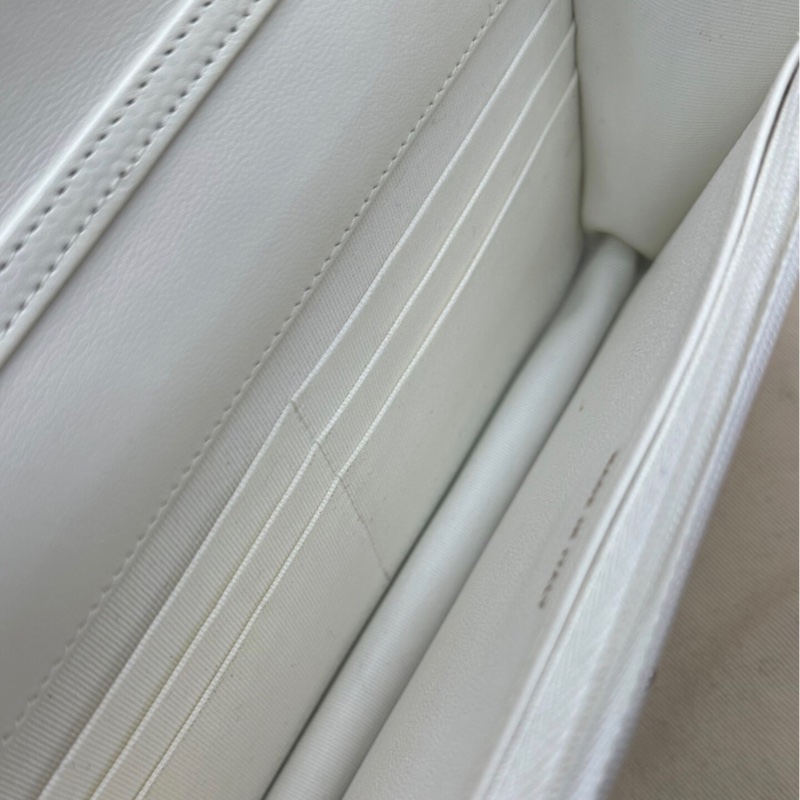 ✨全網最低價 !Chane珍珠WOC發財包 白金 芯片款 92新-4