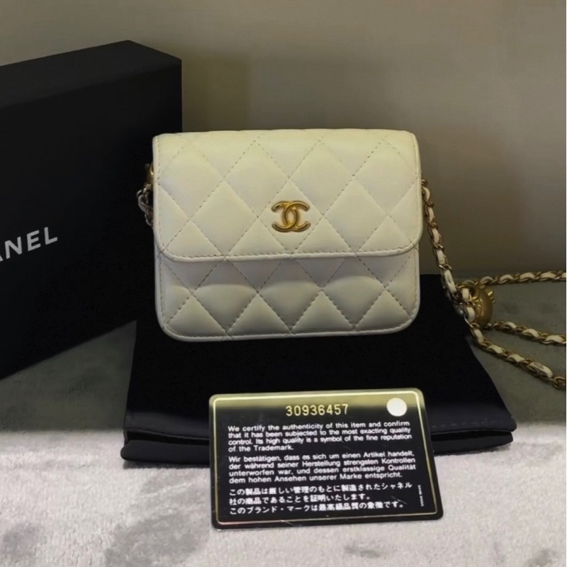✨全網最低價!Chanel woc mini白金 金球 羊皮 腰包單肩斜挎包 30開-0
