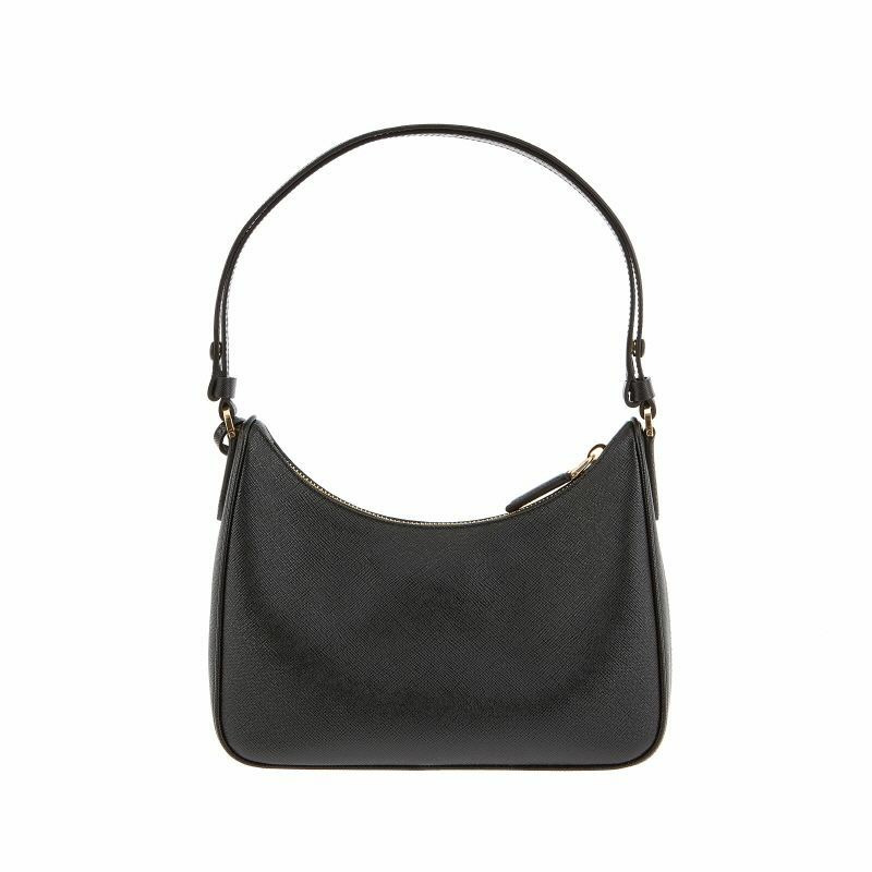 PRADA Saffiano 三角標誌迷你 Hobo 肩背包-5