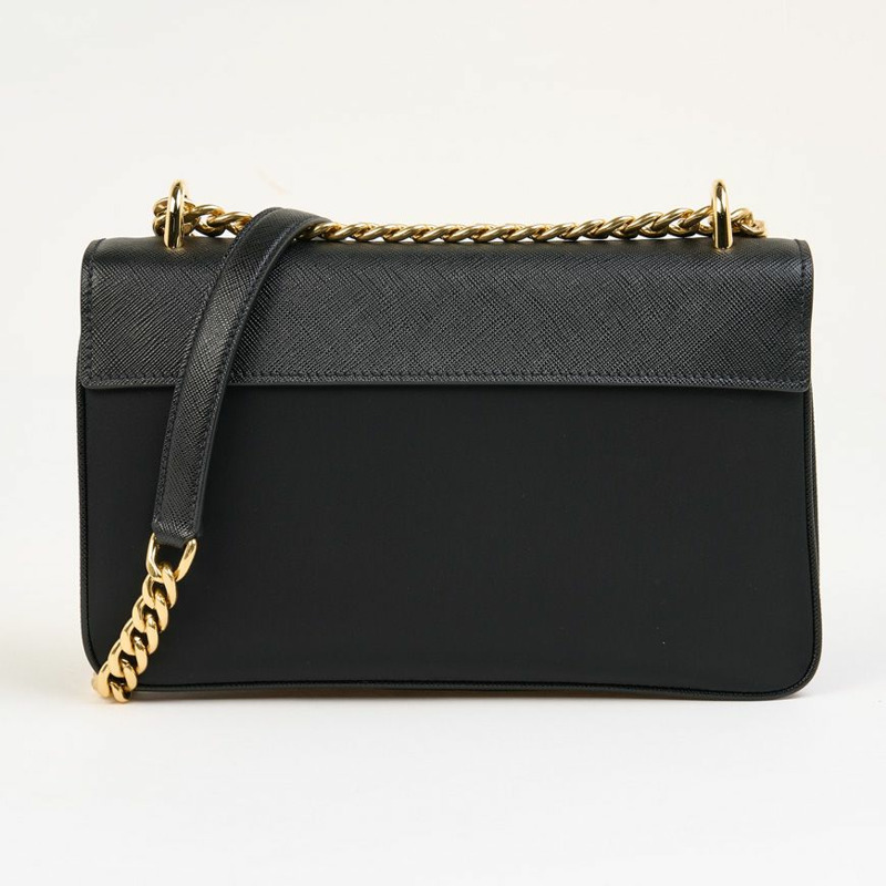 PRADA Saffiano 鏈條單肩包(牛皮)1BD009 ZMY F0632-2