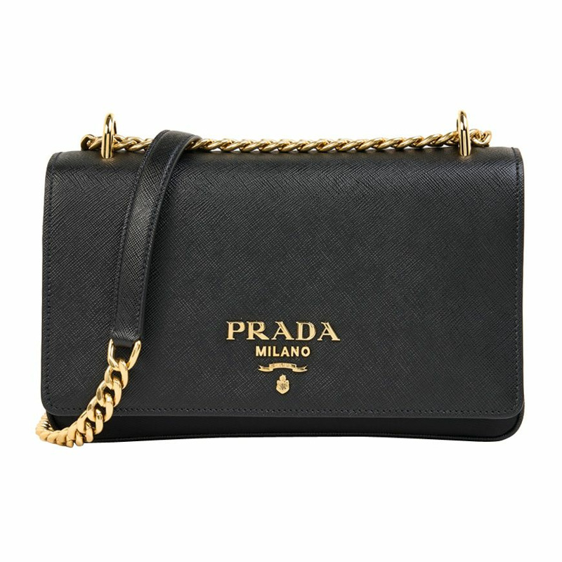 PRADA Saffiano 鏈條單肩包(牛皮)1BD009 ZMY F0632-8