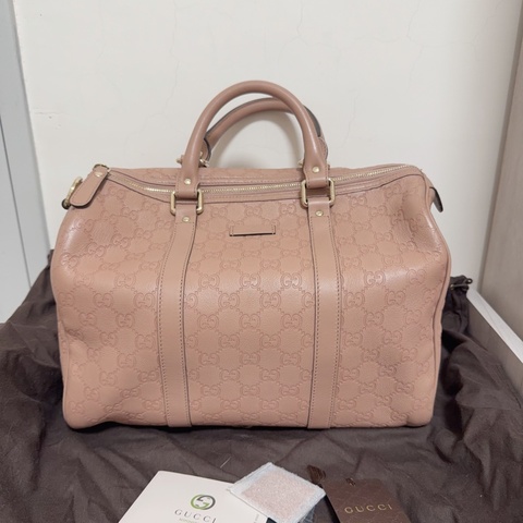 Gucci 壓皮紋波士頓包