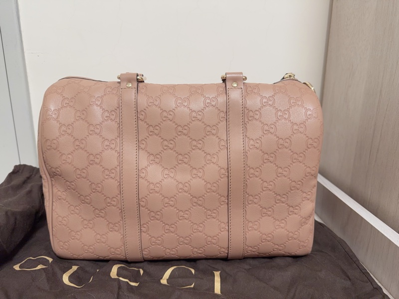 Gucci 壓皮紋波士頓包-7