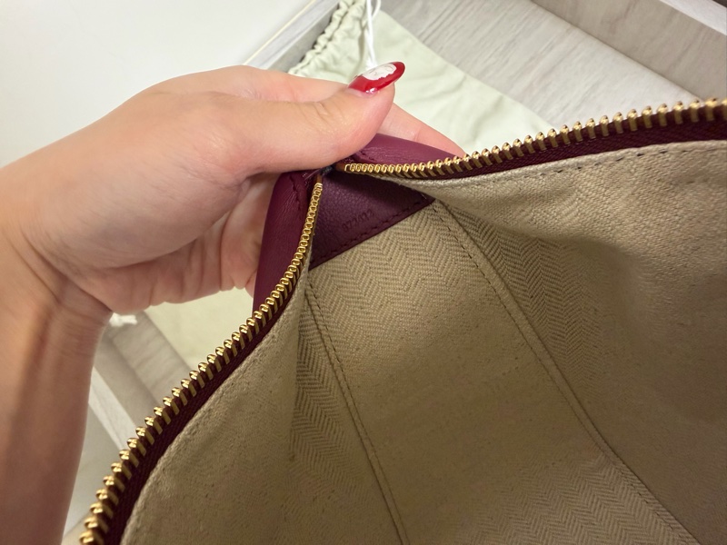 Loewe Hobo 酒紅色-9