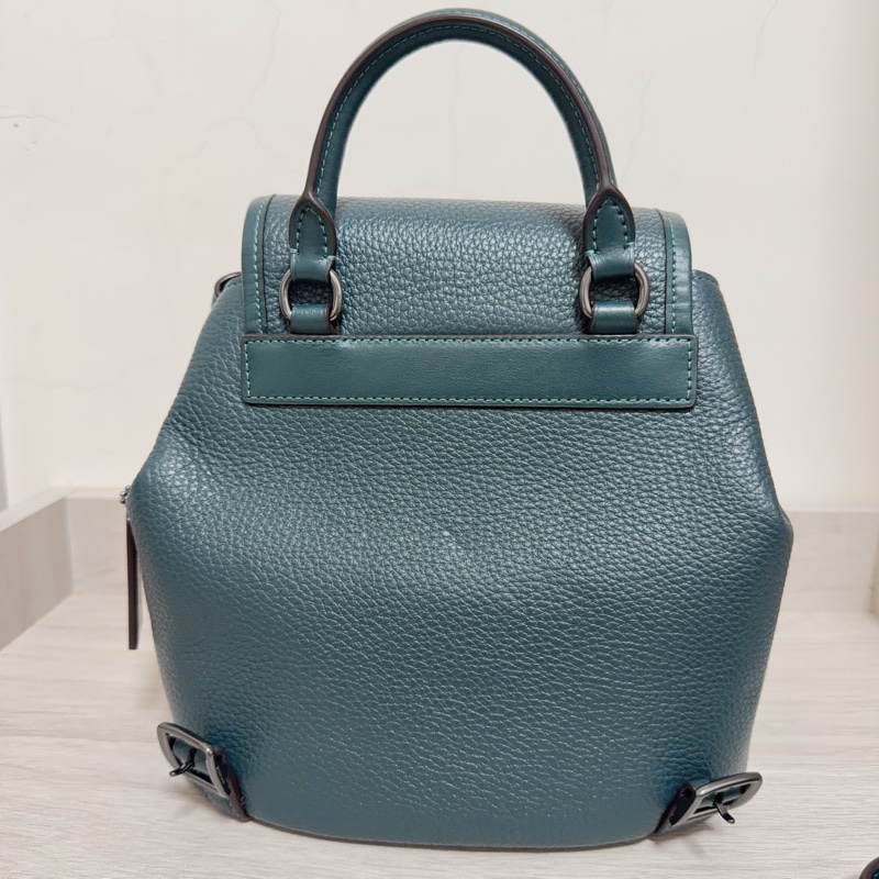 coach 墨綠色後背包-2