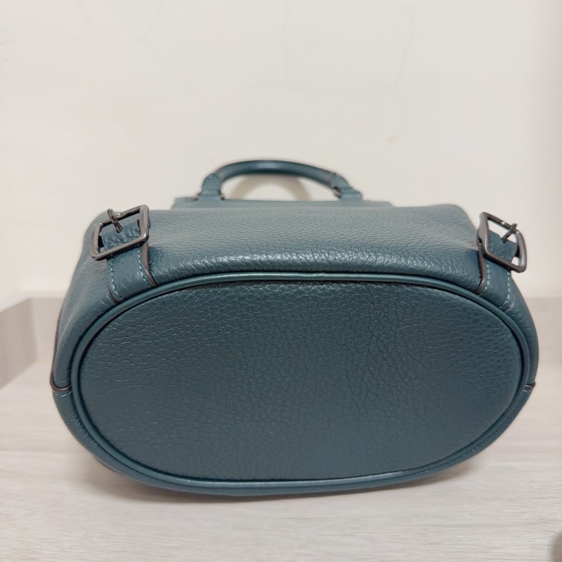 coach 墨綠色後背包-3