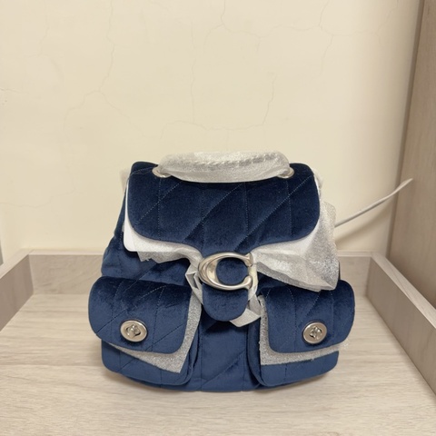 coach 麂皮 後背包 tabby