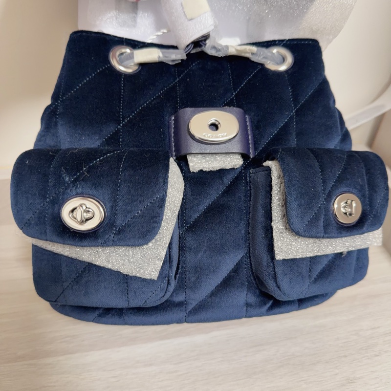 coach 麂皮 後背包 tabby-2