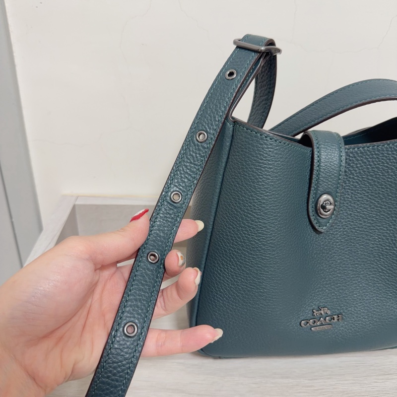 coach 墨綠色 側背包-2