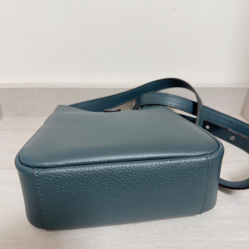 coach 墨綠色 側背包-3