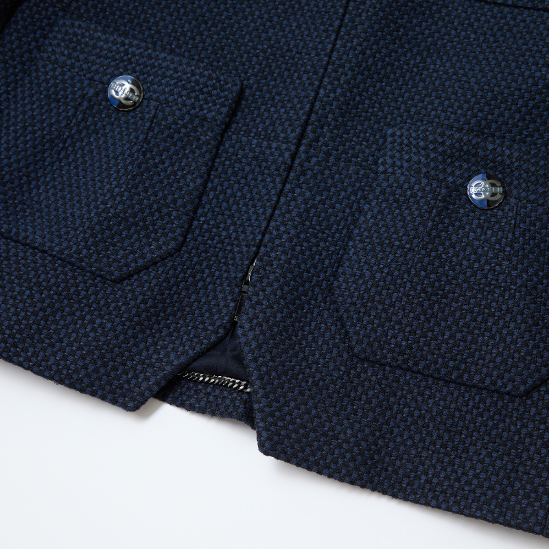 ❤️ CHANEL 深藍款 優雅外套 精緻LOGO紐扣-2