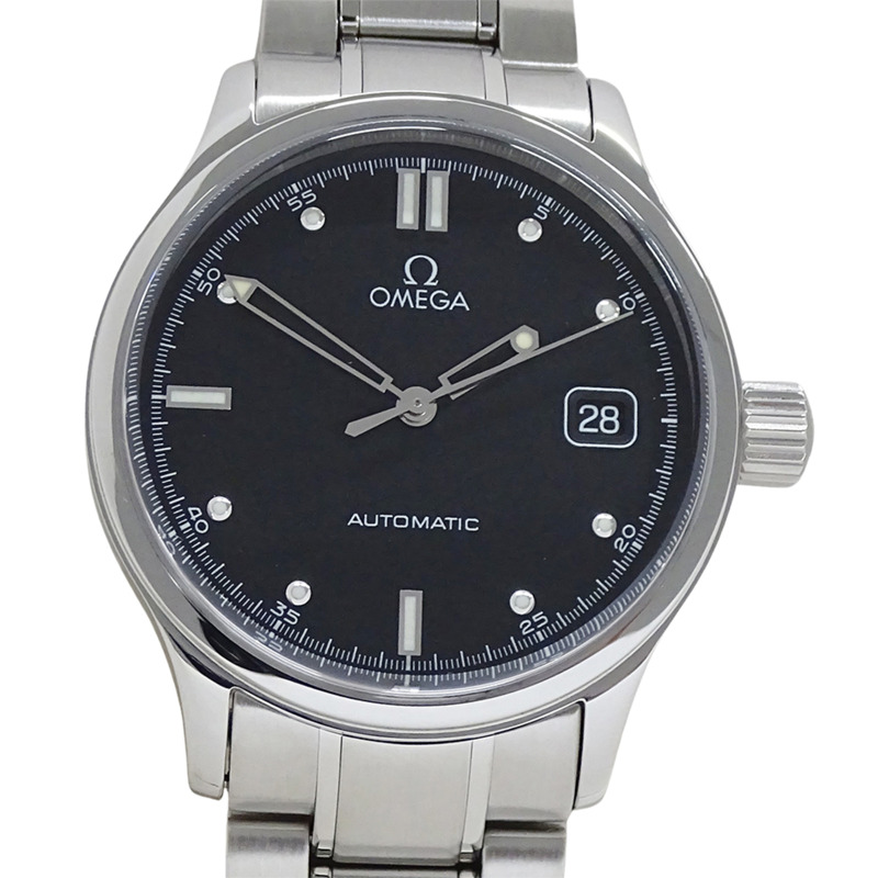 歐米茄經典款 5203.50 男士腕錶，附日期顯示，自動機械，不鏽鋼錶殼，銀/黑，拋光處理-1