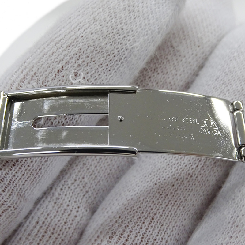 歐米茄經典款 5203.50 男士腕錶，附日期顯示，自動機械，不鏽鋼錶殼，銀/黑，拋光處理-4