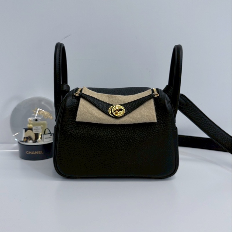 Hermes mini Lindy 黑金-0