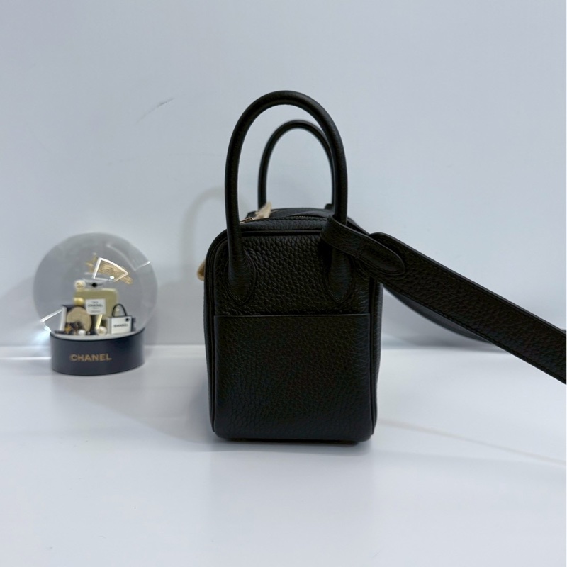 Hermes mini Lindy 黑金-4
