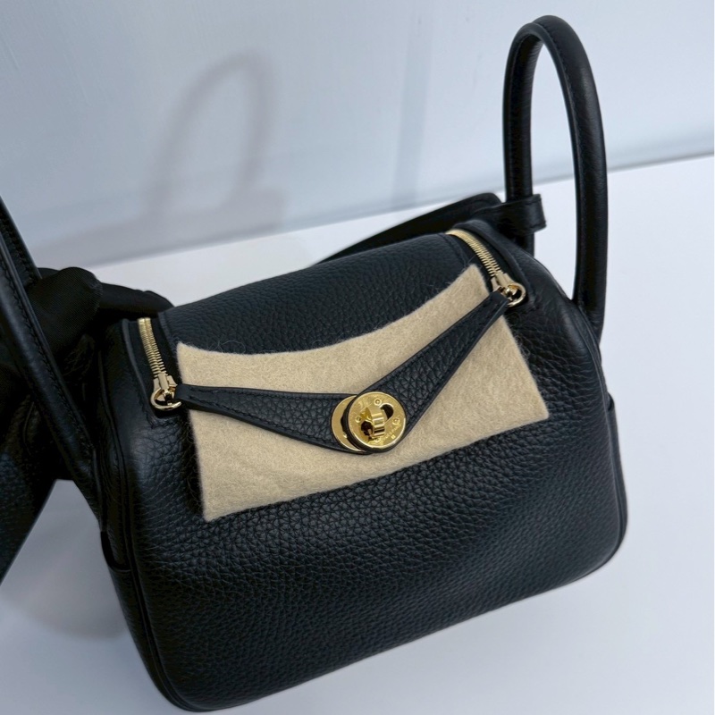 Hermes mini Lindy 黑金-6