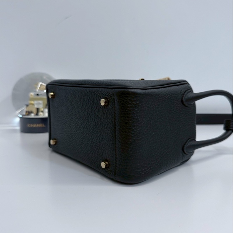 Hermes mini Lindy 黑金-9
