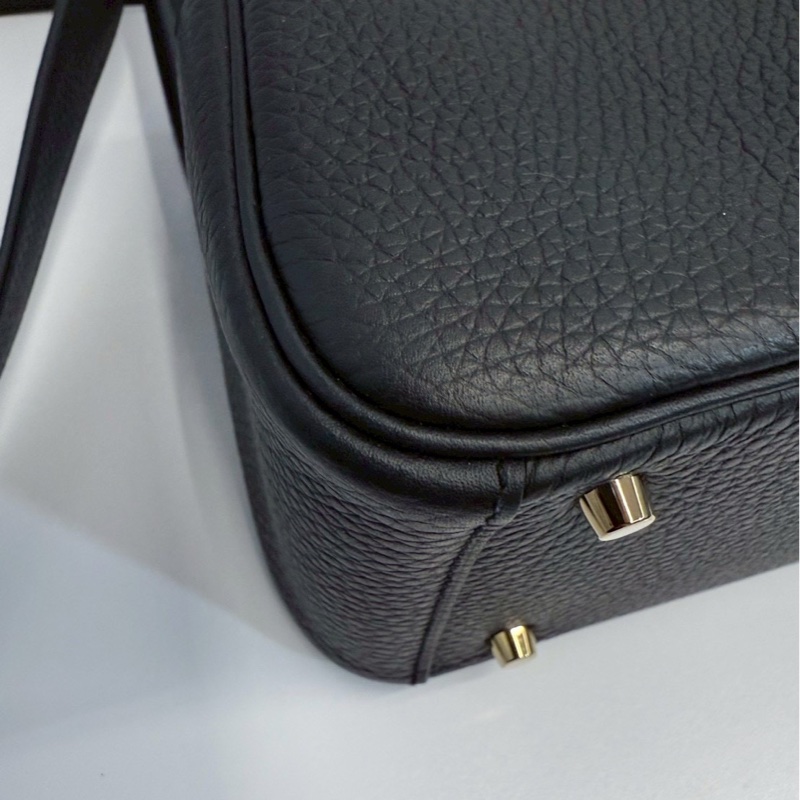 Hermes mini Lindy 黑金-10