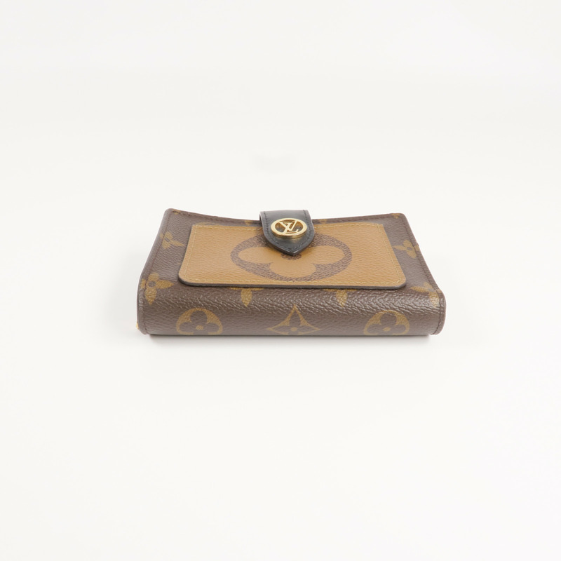 LOUIS VUITTON Monogram/Monogram Giant Reverse Juliet Wallet金扣錢包-7