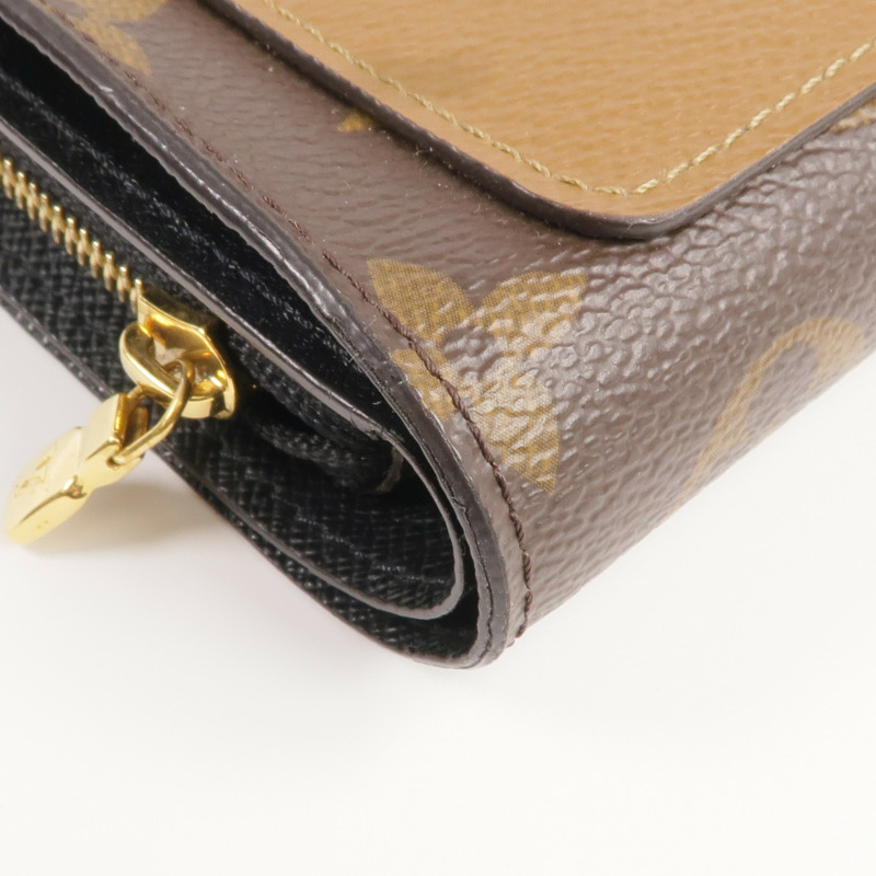 LOUIS VUITTON Monogram/Monogram Giant Reverse Juliet Wallet金扣錢包-9