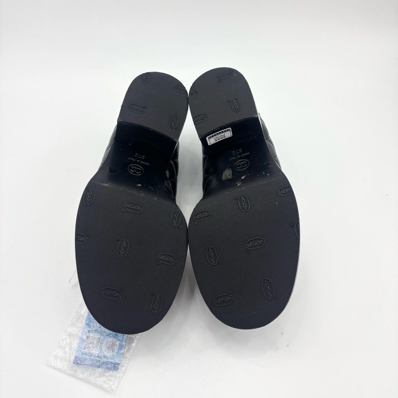 95新/香奈兒/37碼/黑色愛心扣樂福鞋-5