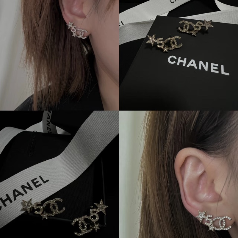 Chanel 香奈兒 星星5號耳環 耳針 耳扣-3