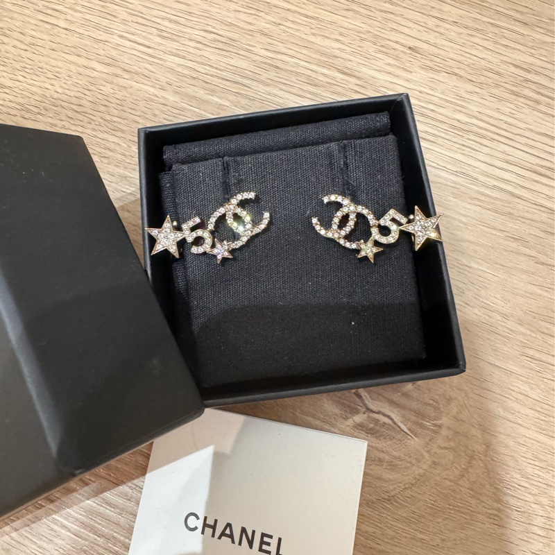 Chanel 香奈兒 星星5號耳環 耳針 耳扣-5