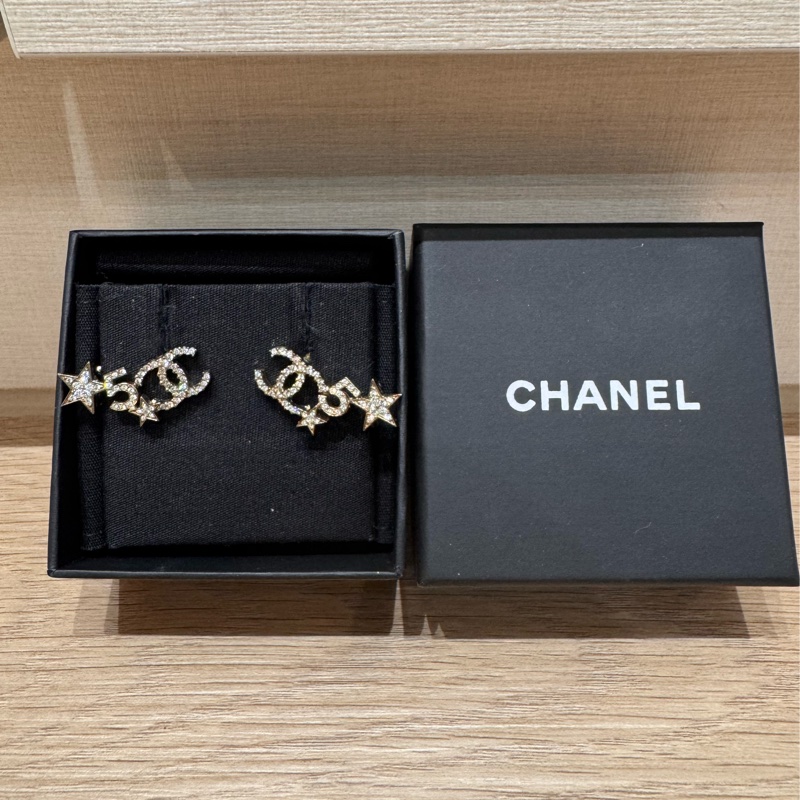 Chanel 香奈兒 星星5號耳環 耳針 耳扣-9
