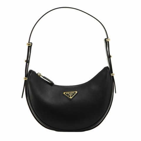 PRADA 25FW Sacca 三角形 Logo 斜背包 黑色 1BC194 ASK F0002