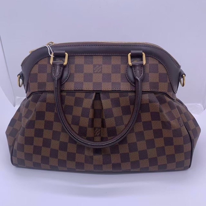 二手LV/路易威登棋盤格Trevi葫蘆包 經典棕色棋盤格配色，包有輕微異味，具體使用痕跡看圖-1