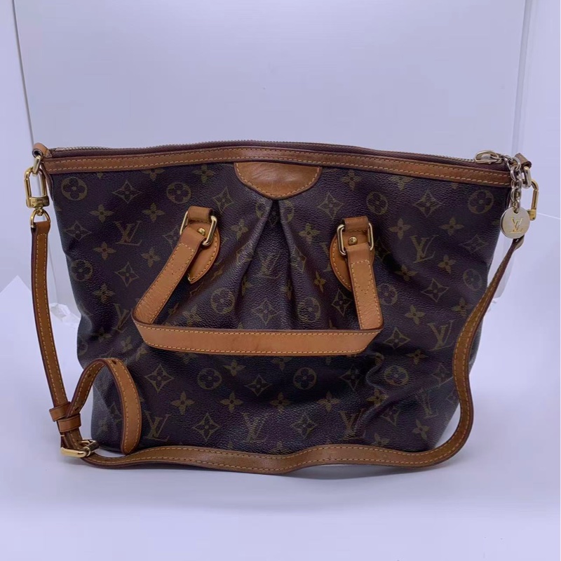 二手lv路易威登派拉蒙 Palermo 小號，配皮發黑變色，具體看細節圖，包有異味-0