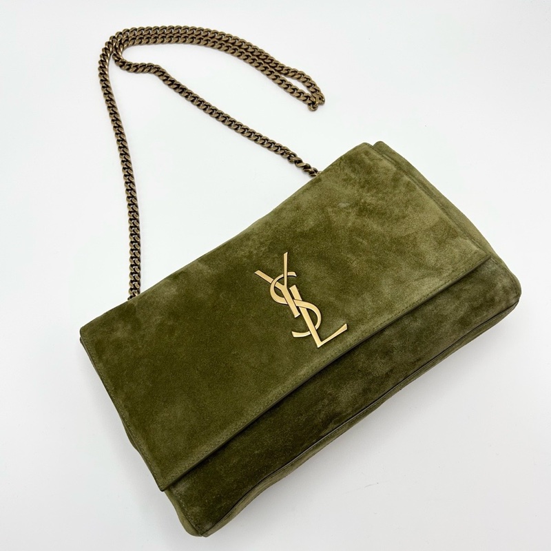 YSL Kate雙面麂皮鏈條包28*20*6.5 98新配件塵袋-3