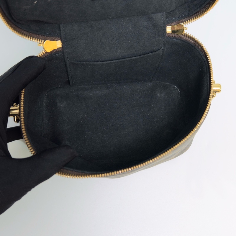 LV vanity拼色老花化妝盒子手提斜背包18*13*10 98新配件鑰匙塵袋-1