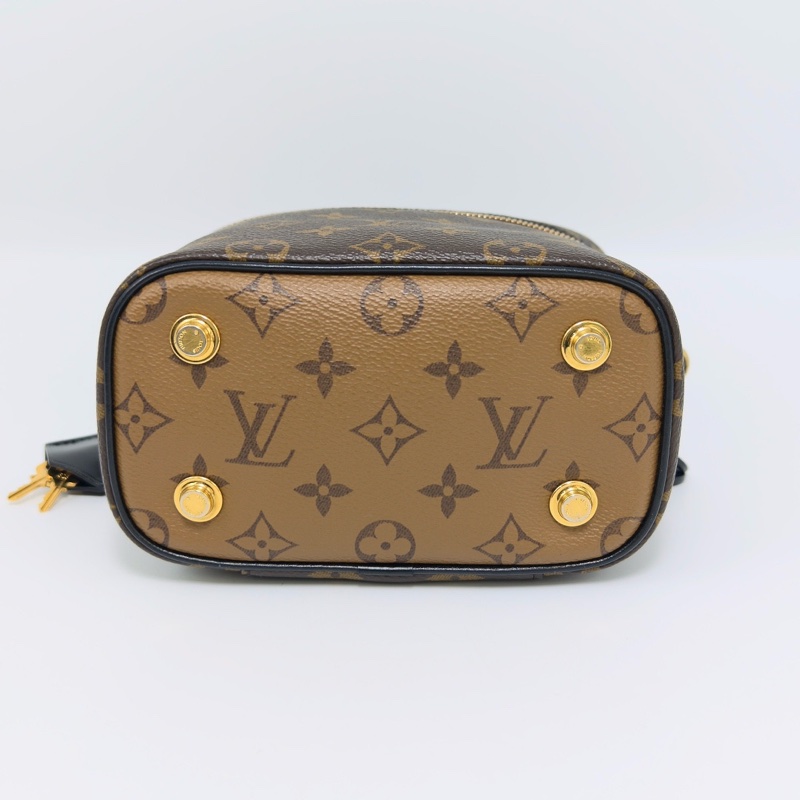 LV vanity拼色老花化妝盒子手提斜背包18*13*10 98新配件鑰匙塵袋-3