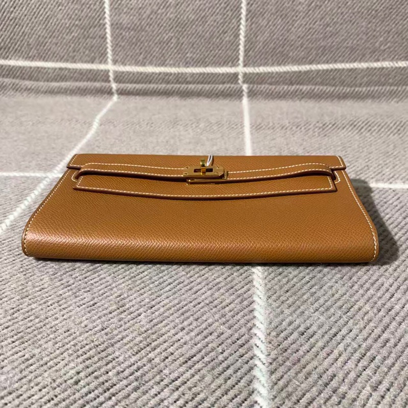 Hermes愛馬仕Kelly to go金棕色epsom皮金扣Y刻 單肩包-2