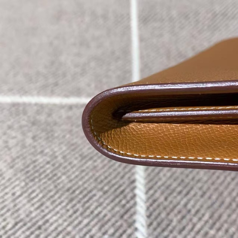 Hermes愛馬仕Kelly to go金棕色epsom皮金扣Y刻 單肩包-5