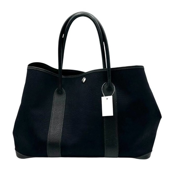 【美收精品】HERMES 黑色garden party □I刻 C-60-0