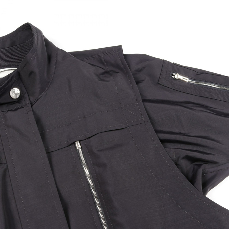 愛馬仕雙件外套長馬甲其他外套羊毛尼龍海軍藍二手女裝-9